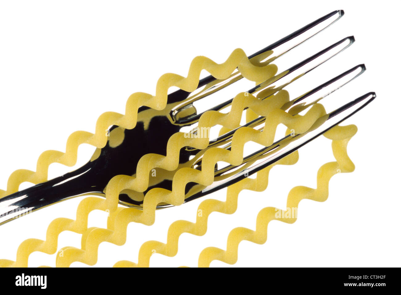 Pasta On Fork Stock Photo Alamy