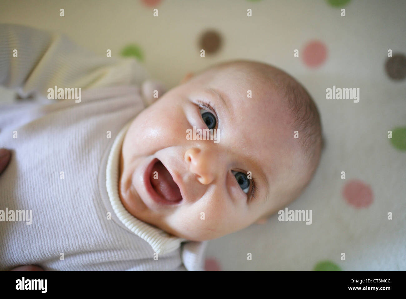 PORTRAIT OF AN INFANT Stock Photo