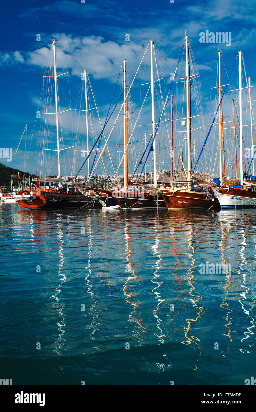 Harbour with anchoring boats hi-res stock photography and images - Alamy