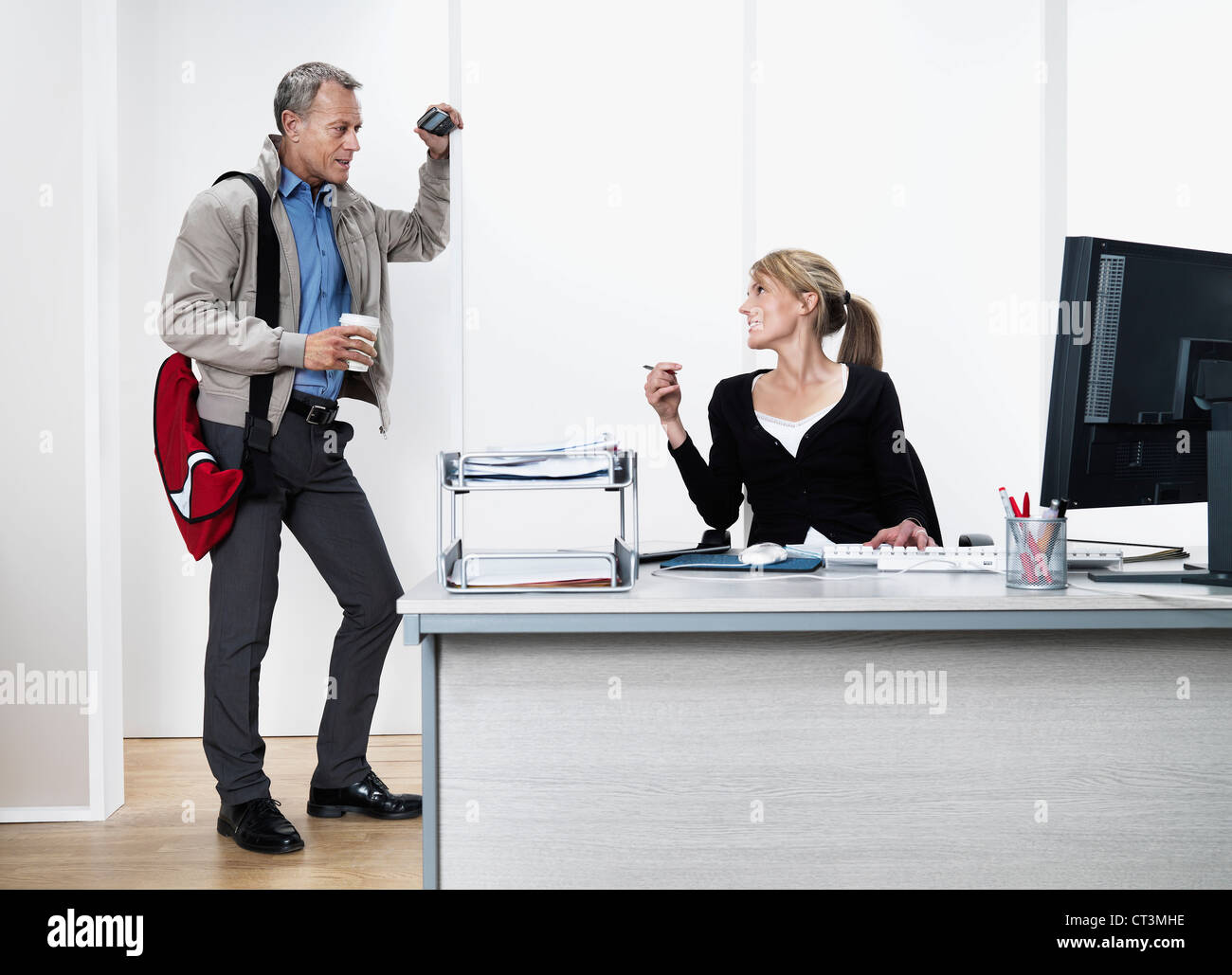 Business people having coffee in office Stock Photo