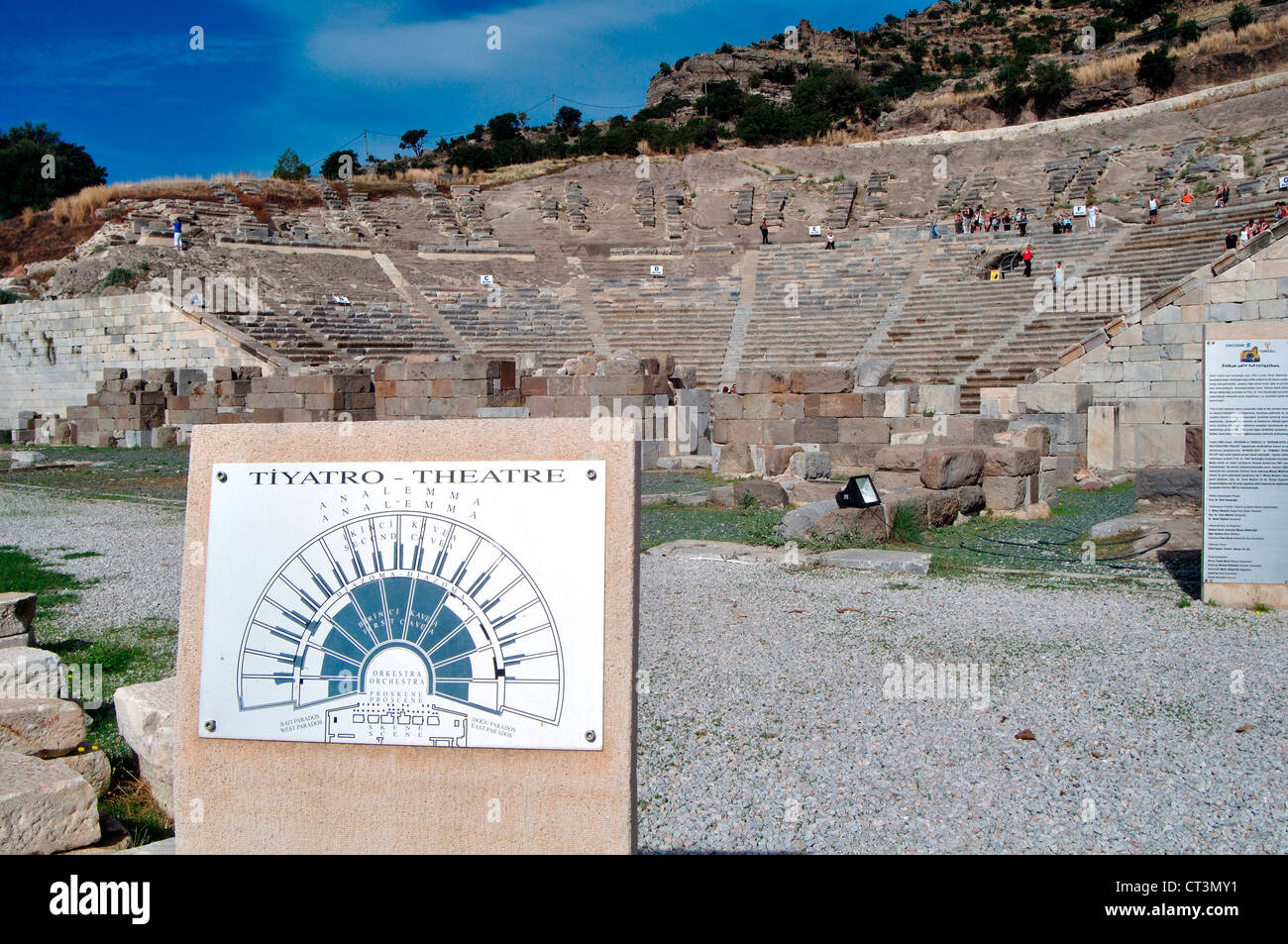 Turkey, Aegean Coast, Bodrum, Antique Greek Theatre Stock Photo
