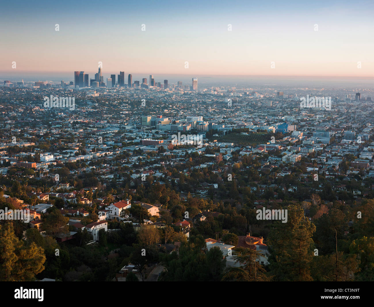 Aerial view of Los Angeles Stock Photo