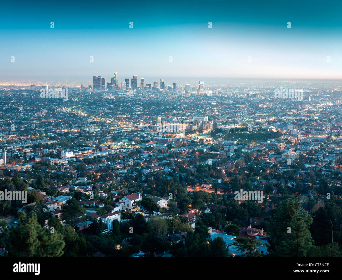 Aerial view of Los Angeles Stock Photo