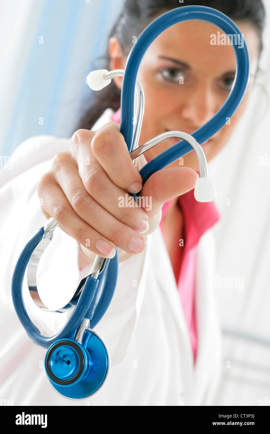 Hospital gown woman doctor hi-res stock photography and images - Alamy