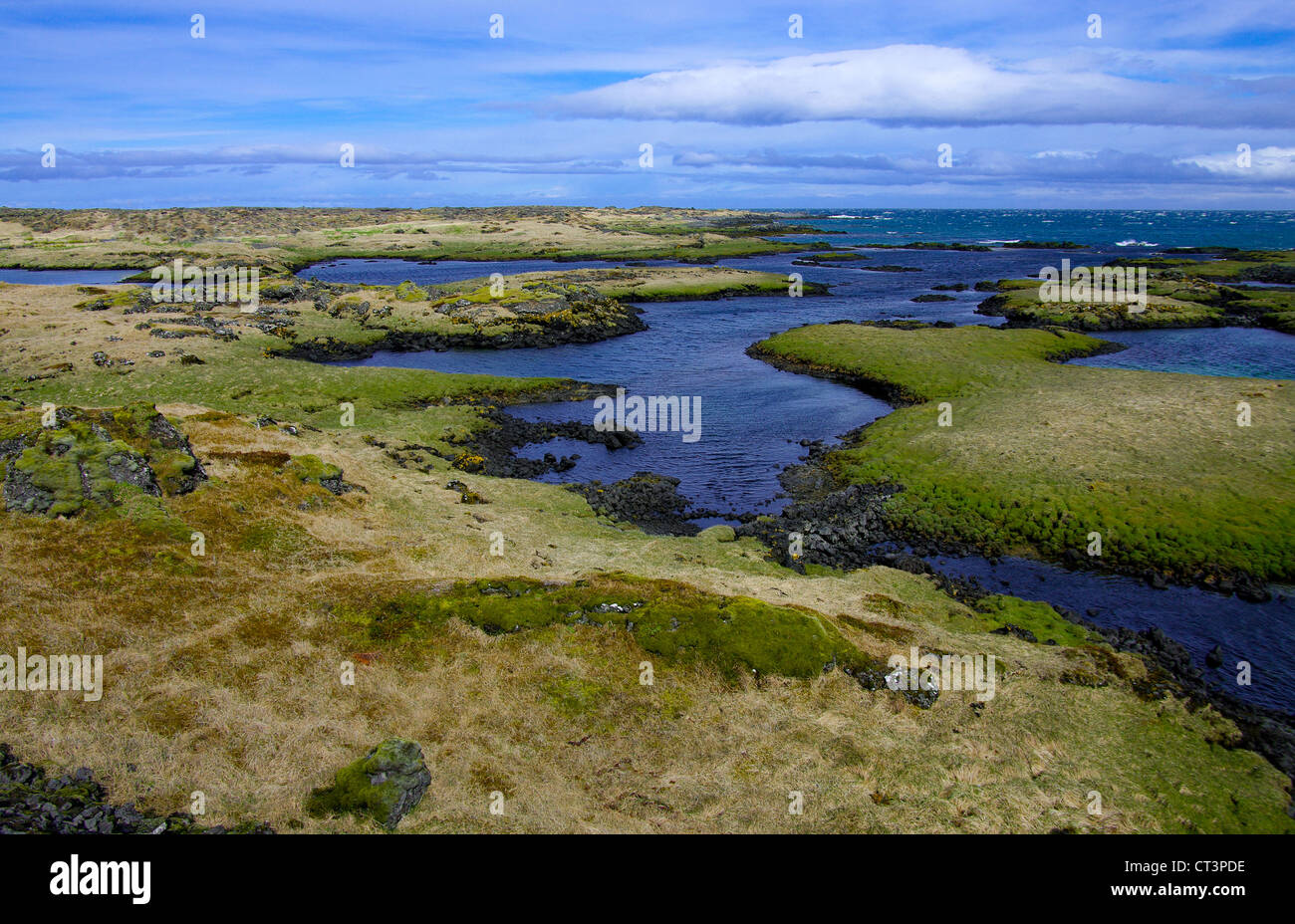 Icelandic Coastline in May Stock Photo
