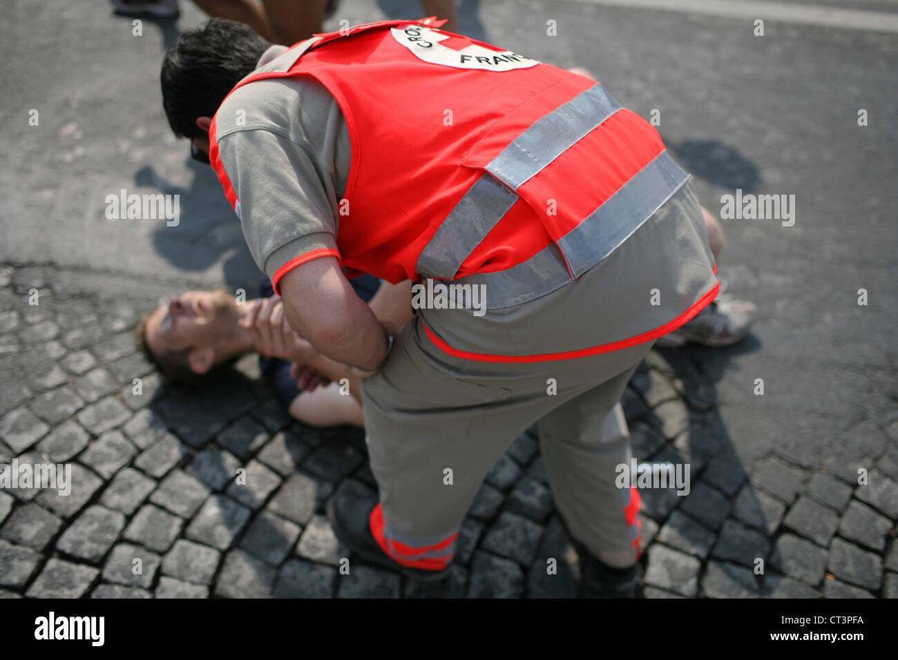 EMERGENCY AID WORKER Stock Photo - Alamy