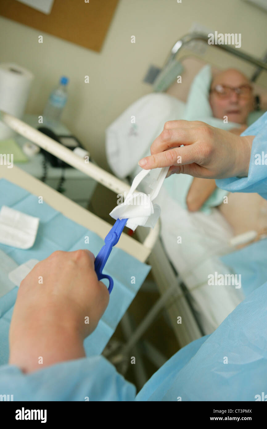 NURSE DISPENSING CARE Stock Photo Alamy