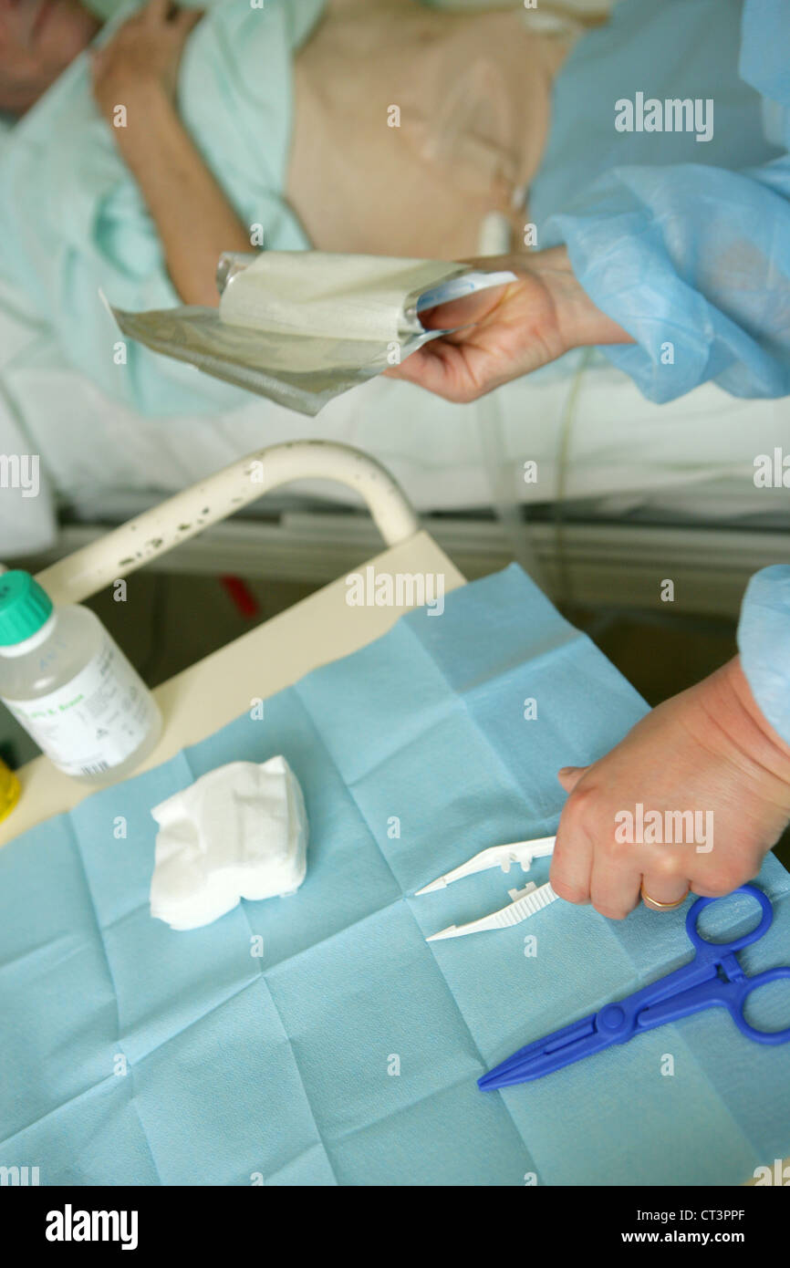 NURSE DISPENSING CARE Stock Photo Alamy