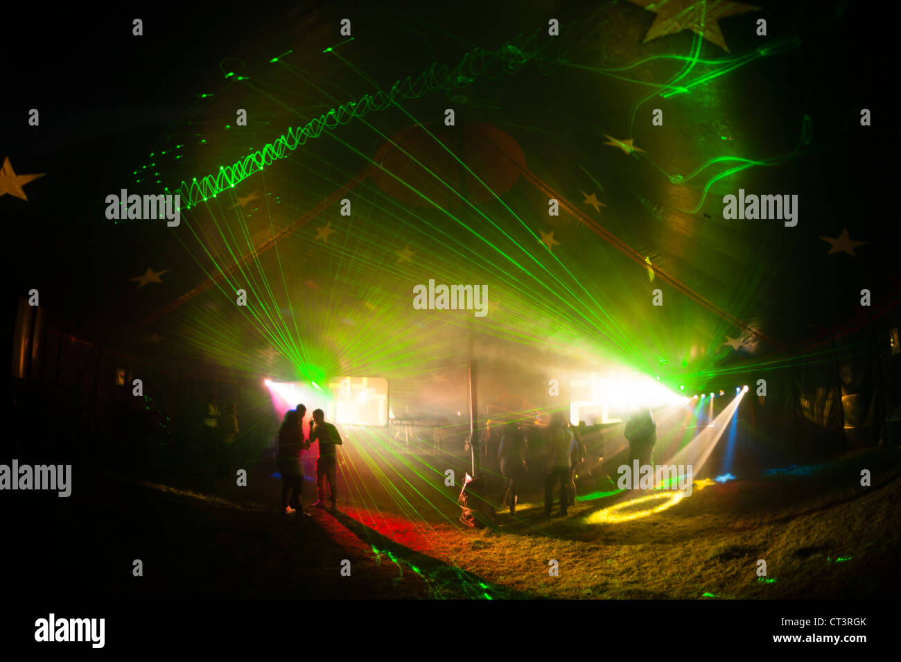 People at The Rare One music dance party event festival, Wales UK Stock Photo