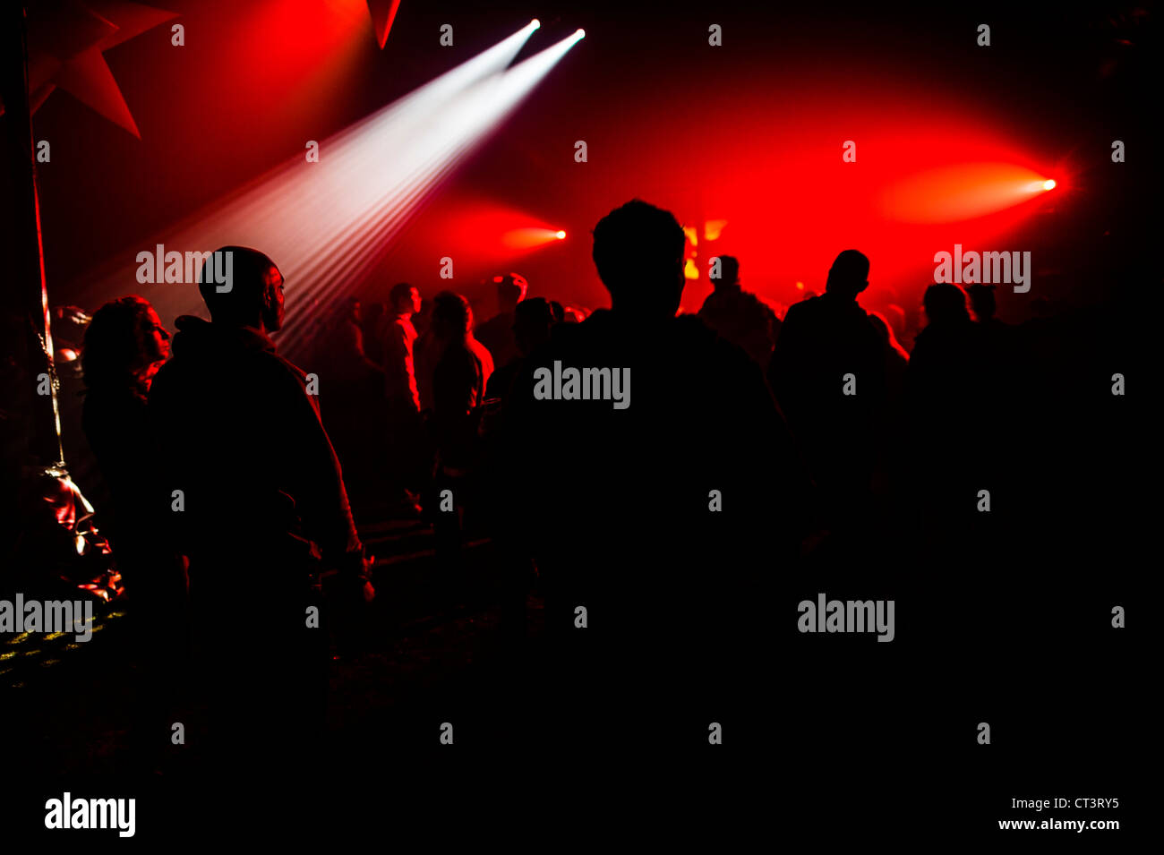 People at The Rare One music dance party event festival, Wales UK Stock Photo