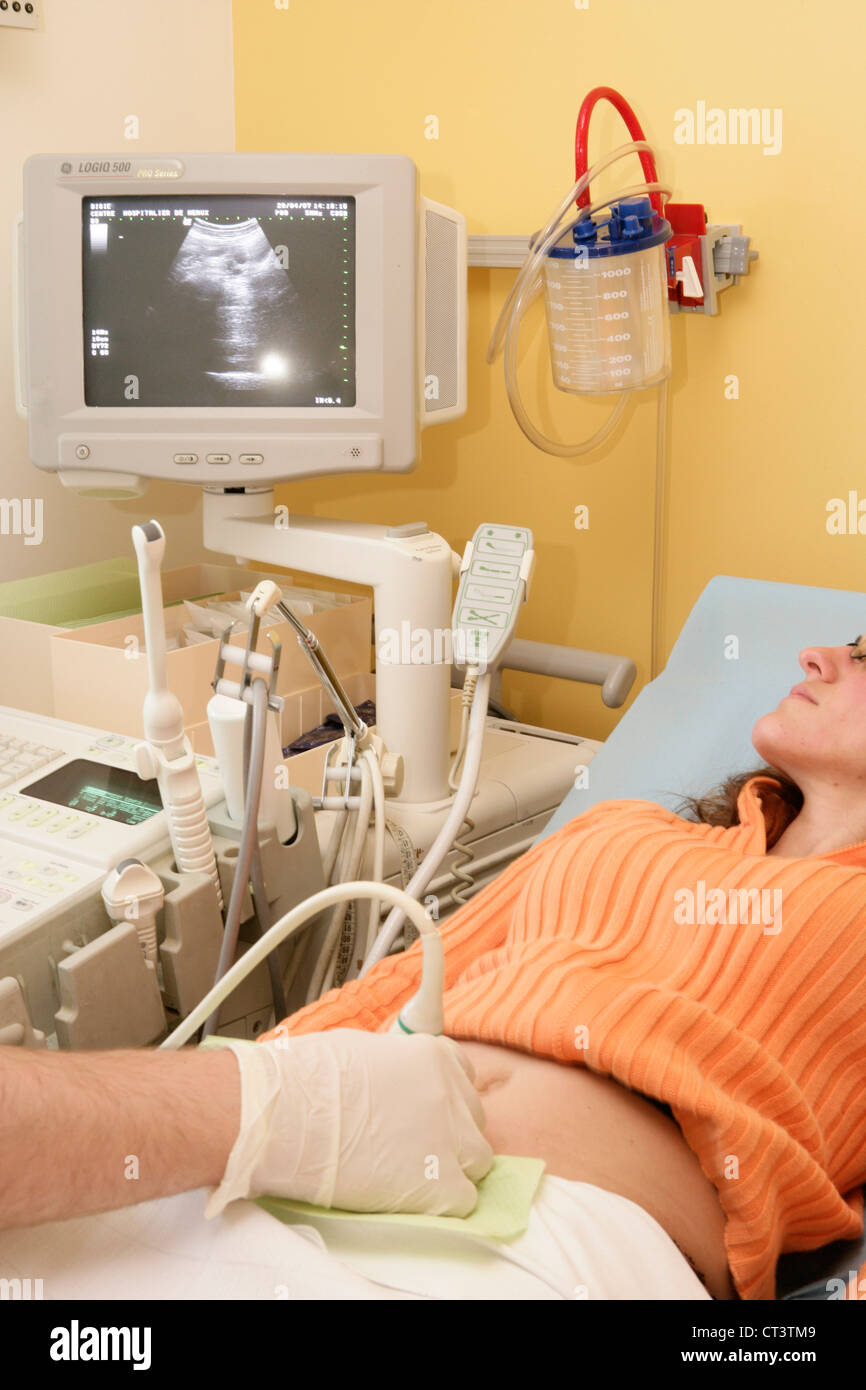 PELVIS, SONOGRAPHY EXAMINATION Stock Photo Alamy