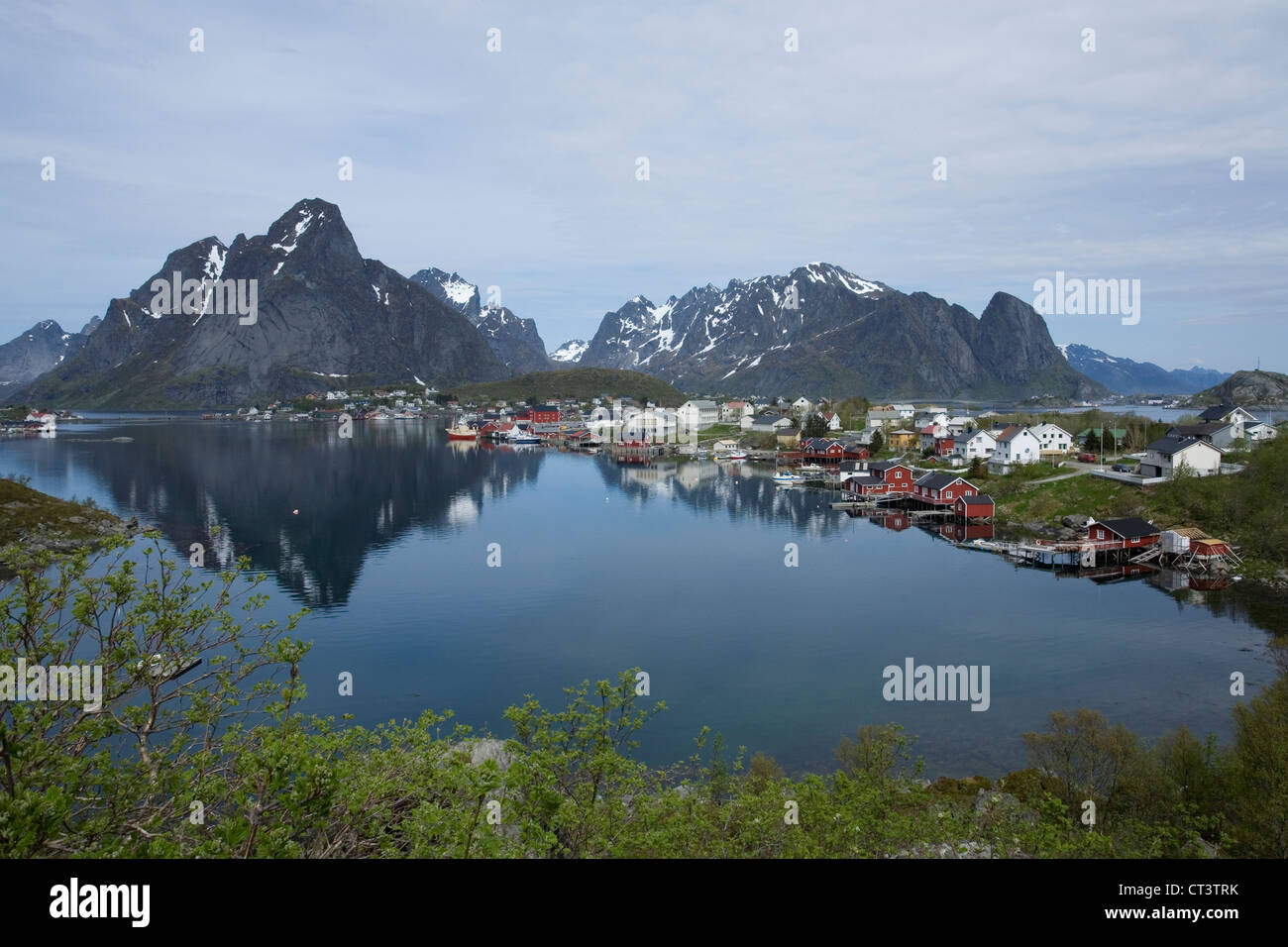 Village in the Lofoten islands, Norway Stock Photo