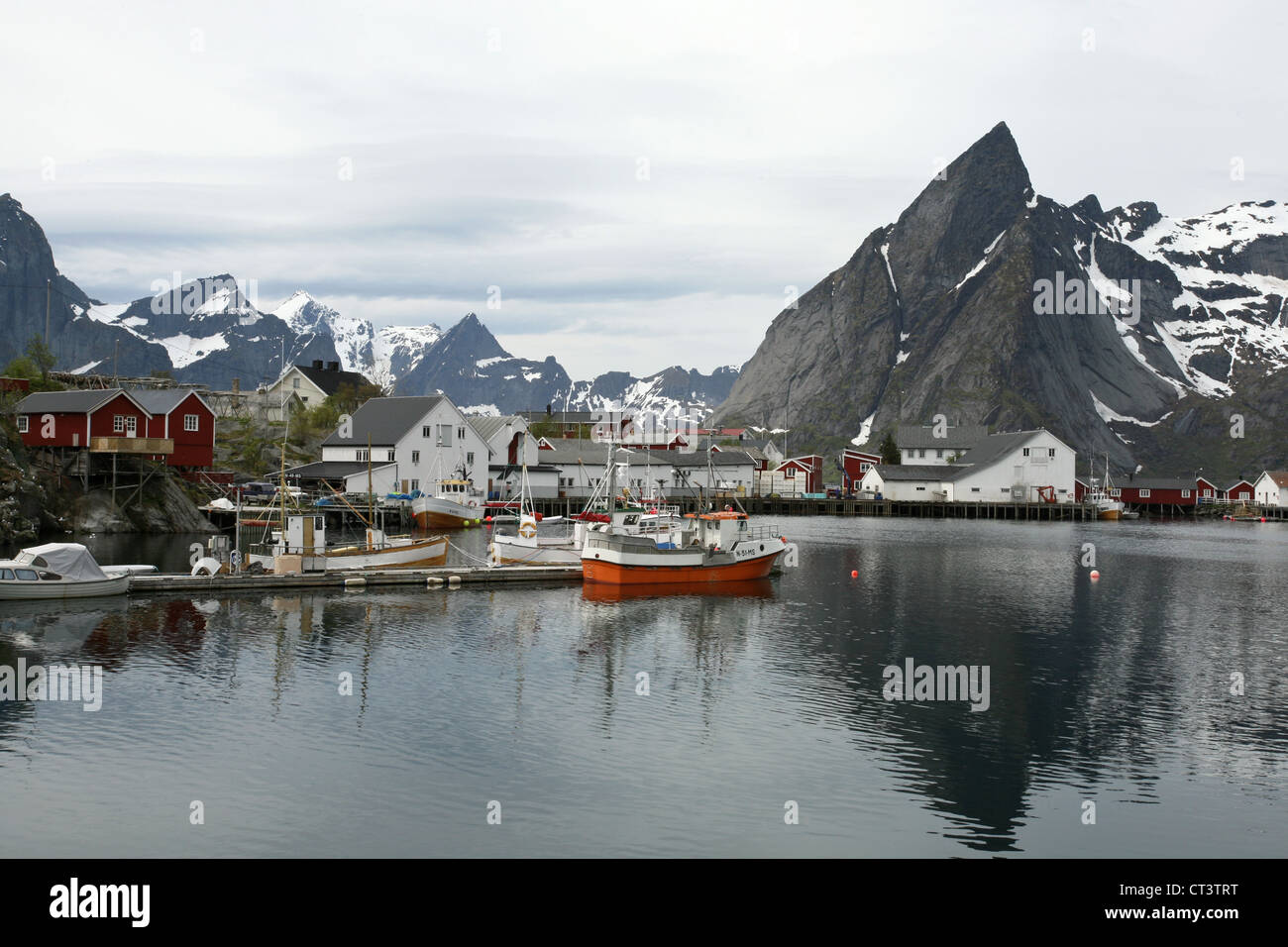 Hamnøy Village in the Lofoten islands, Norway Stock Photo