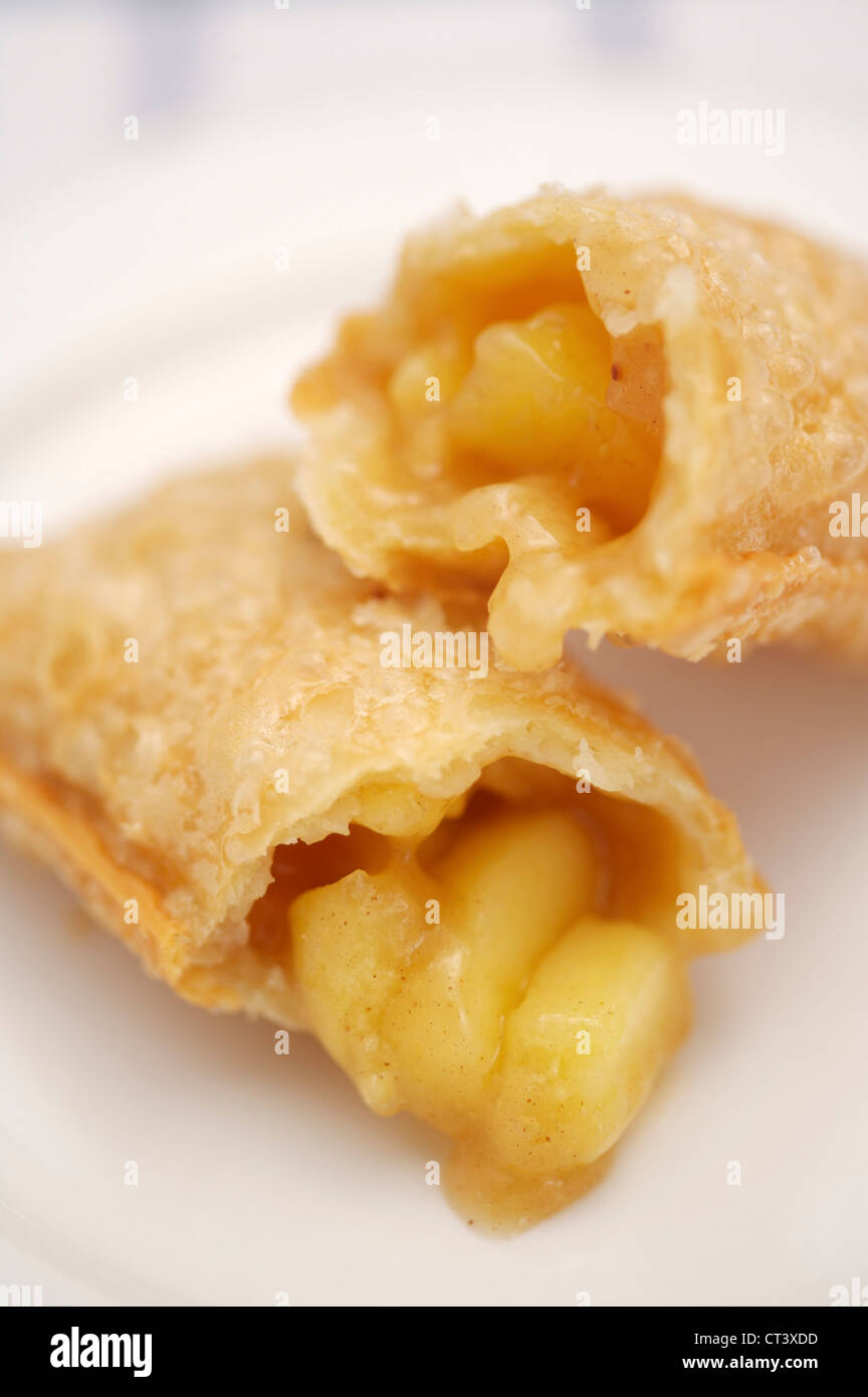 Slice of apple tart Stock Photo