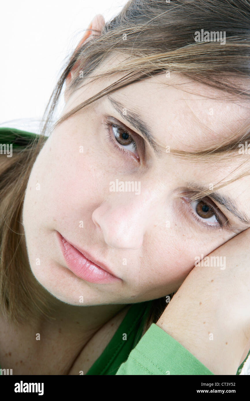 DEPRESSED WOMAN Stock Photo