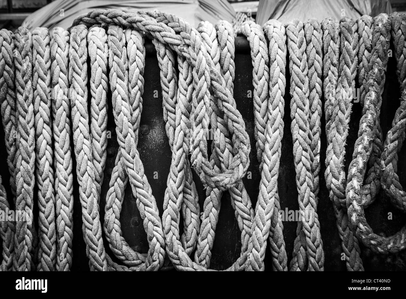 Rope On Deck Stock Photo