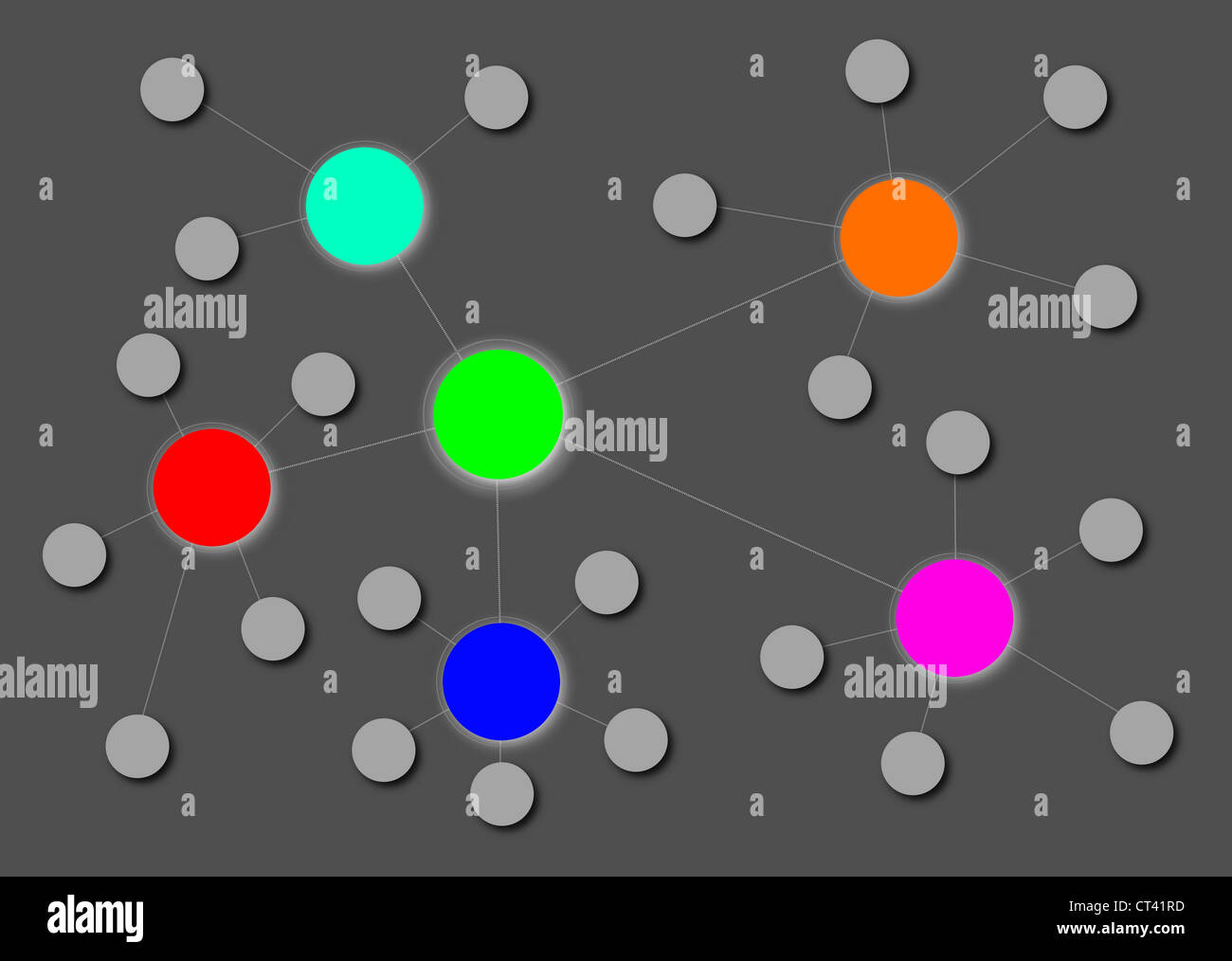 Network Gray Background Stock Photo - Alamy