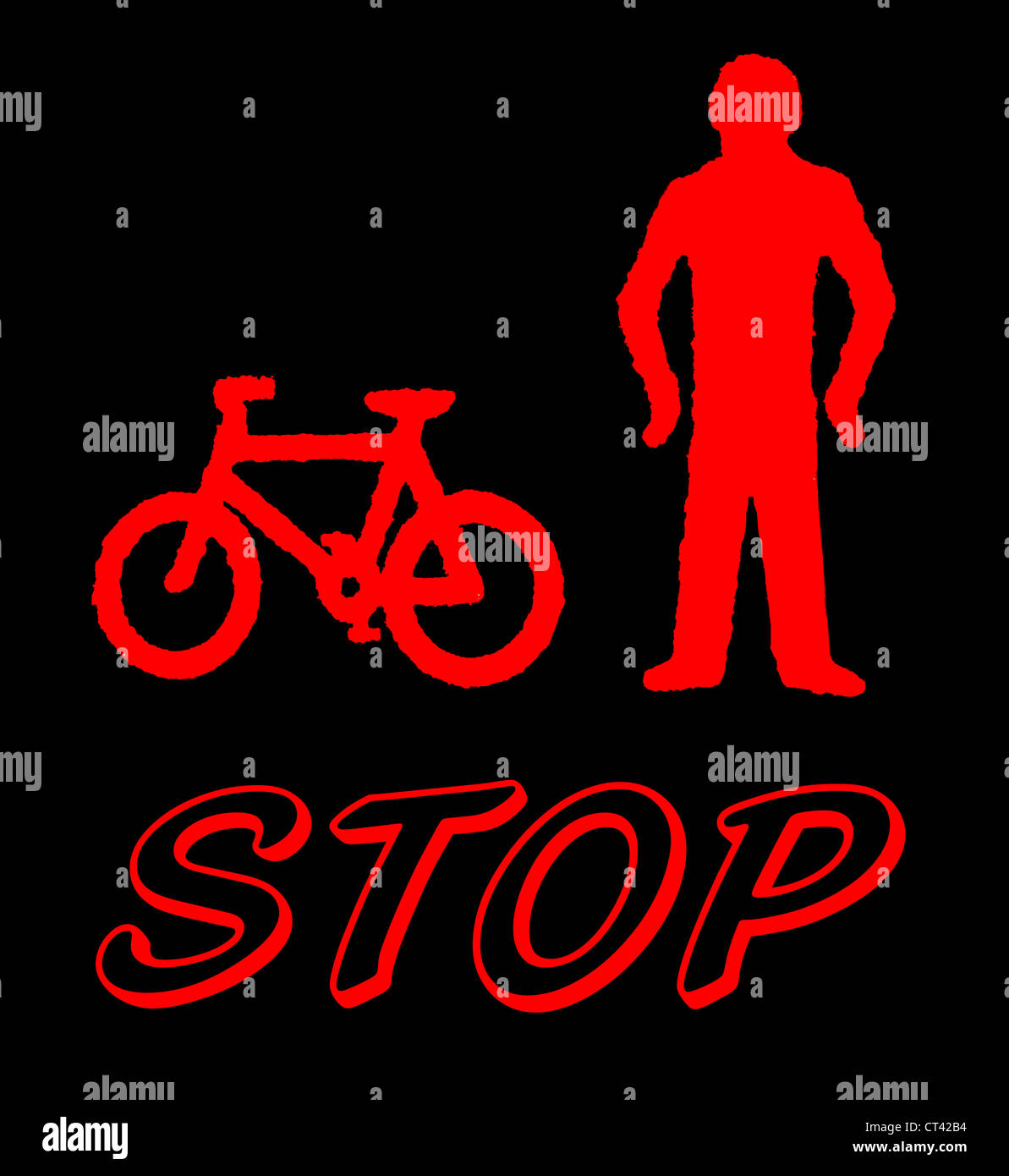 Red Stop Sign Stock Photo - Alamy
