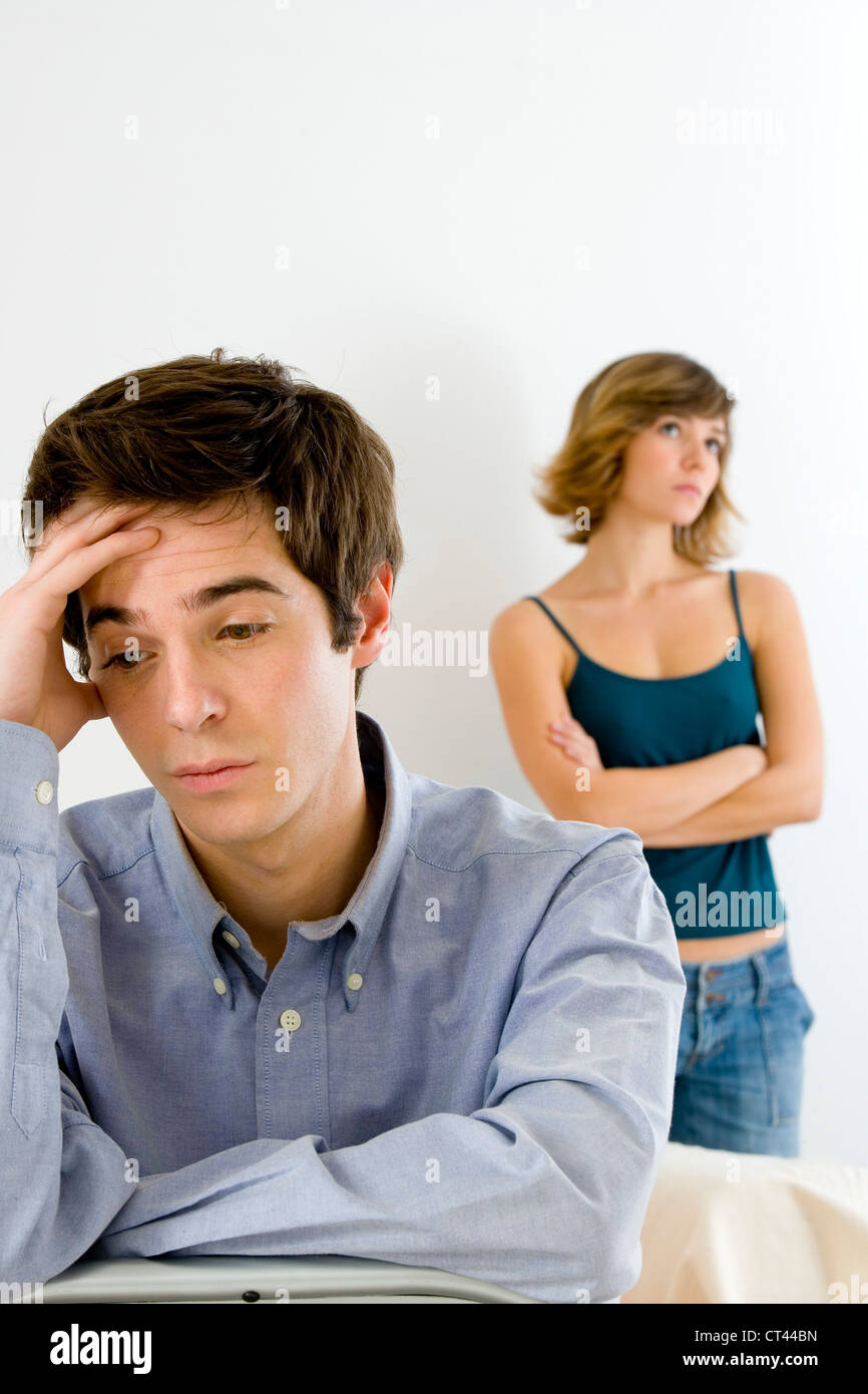 CONFLICT IN A COUPLE Stock Photo