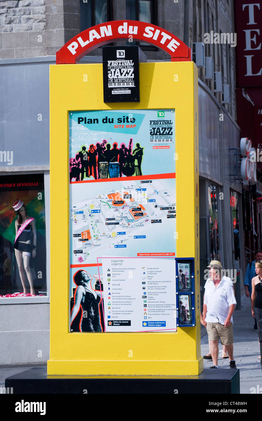 Site map for the Montreal Jazz festival Stock Photo Alamy