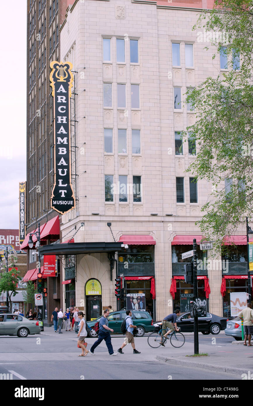 Archambault music store, in downtown Montreal, province of Quebec, Canada. Stock Photo