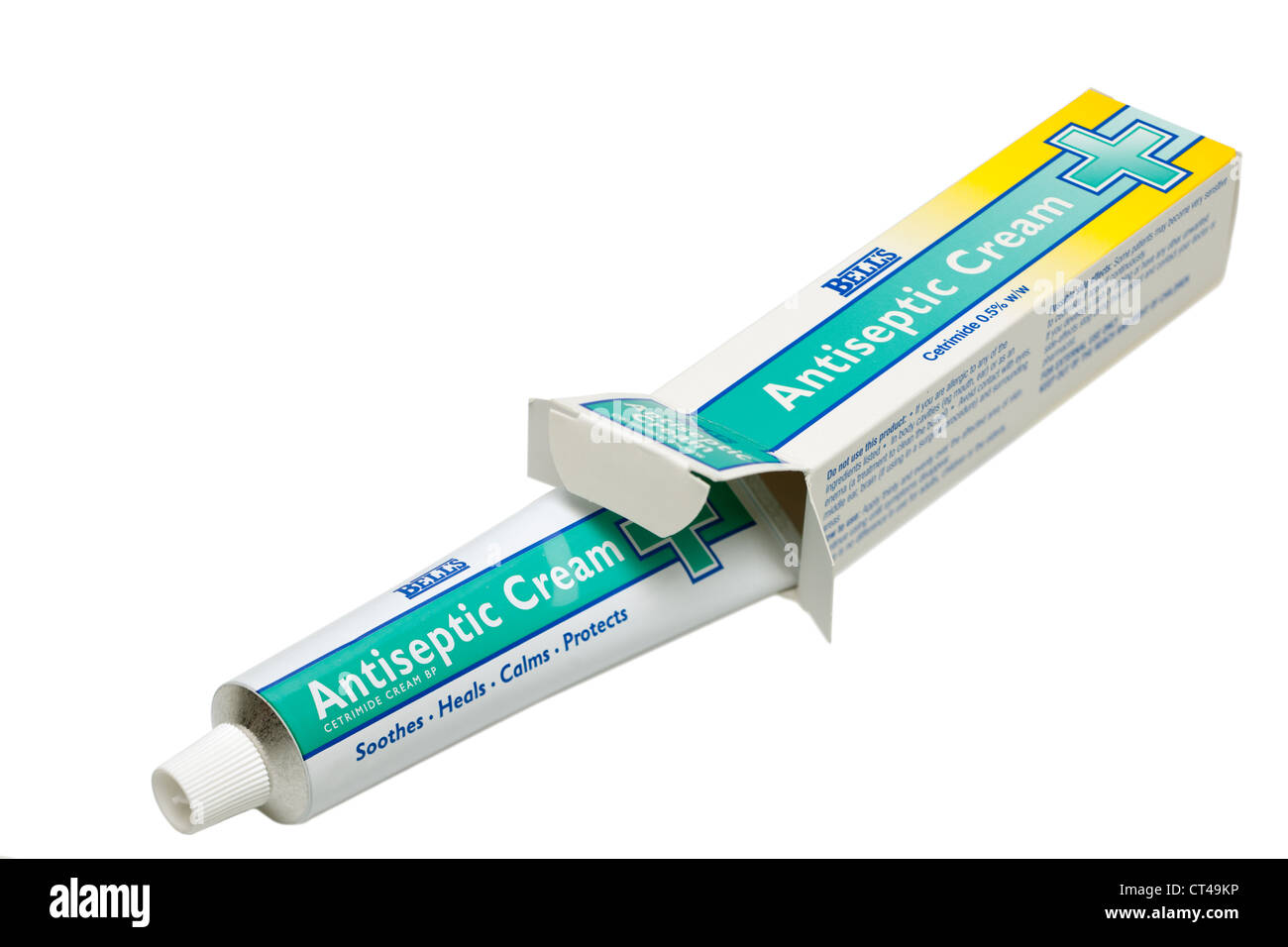 Tube of Bells antiseptic cream ointment with Cetrimide Stock Photo
