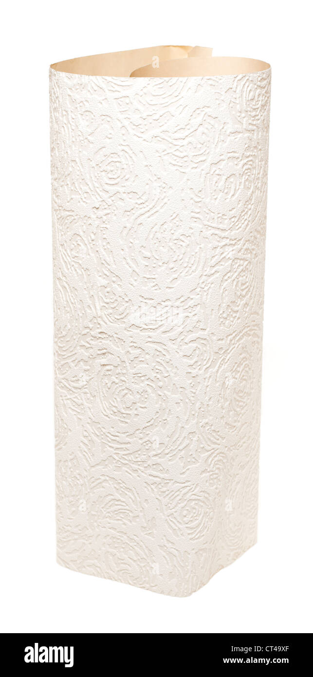 Strip of anaglypta foam wallpaper Stock Photo
