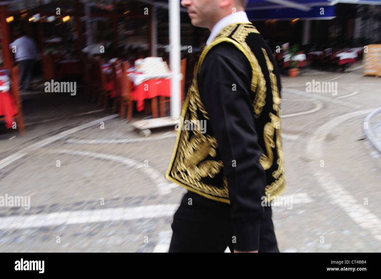 Turkey, Istanbul, Man Wearing Traditional Turkish Dress Stock Photo
