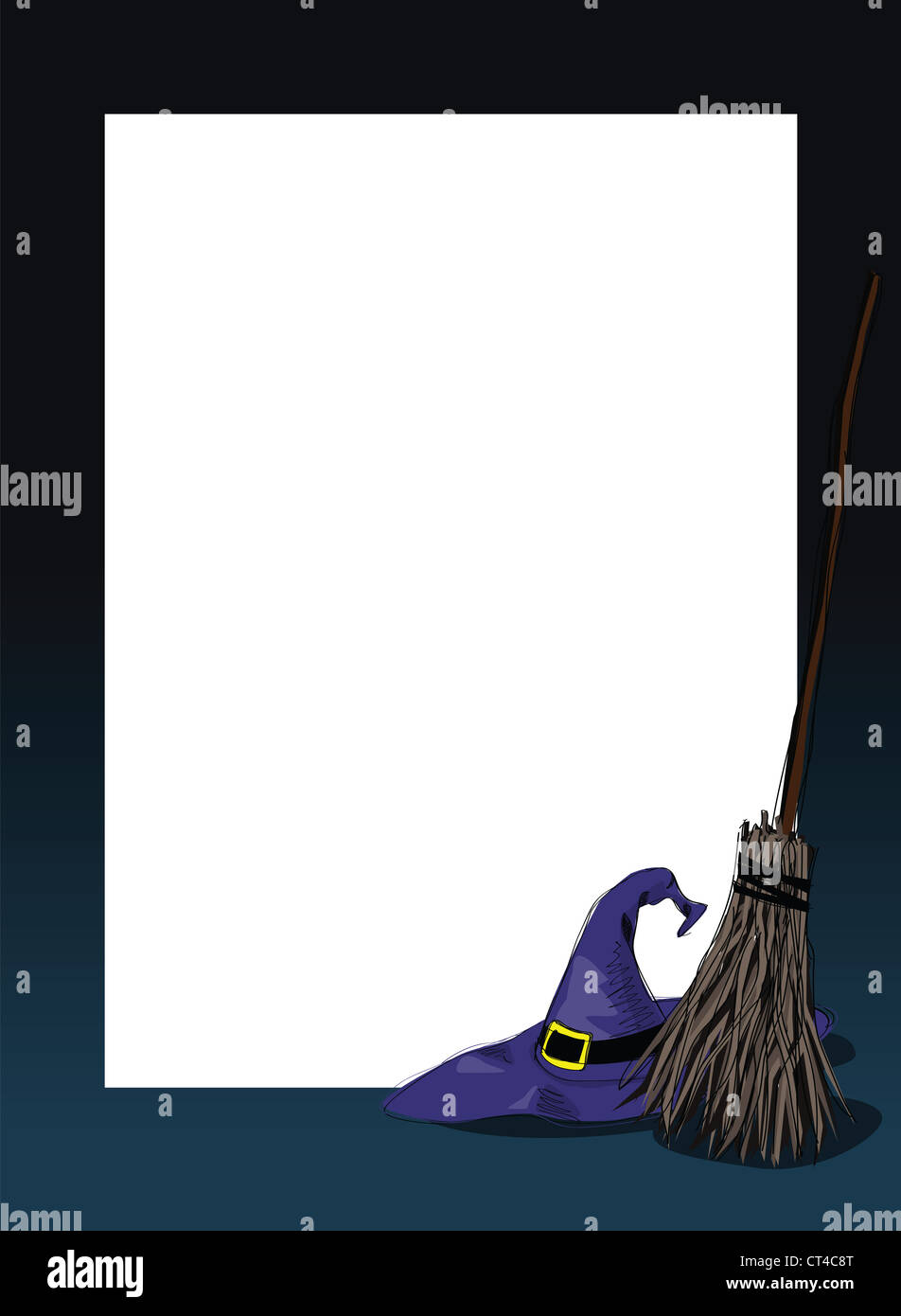 halloween background frame with white space for message Stock Photo - Alamy