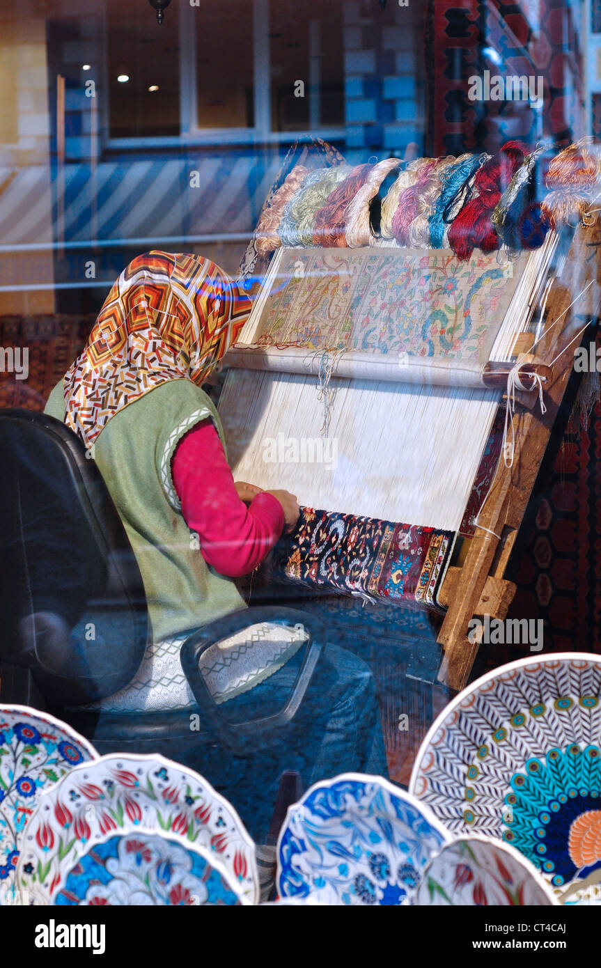 Turkish Woman Making Rug Rug weaving turkey hi-res stock photography and images - Alamy