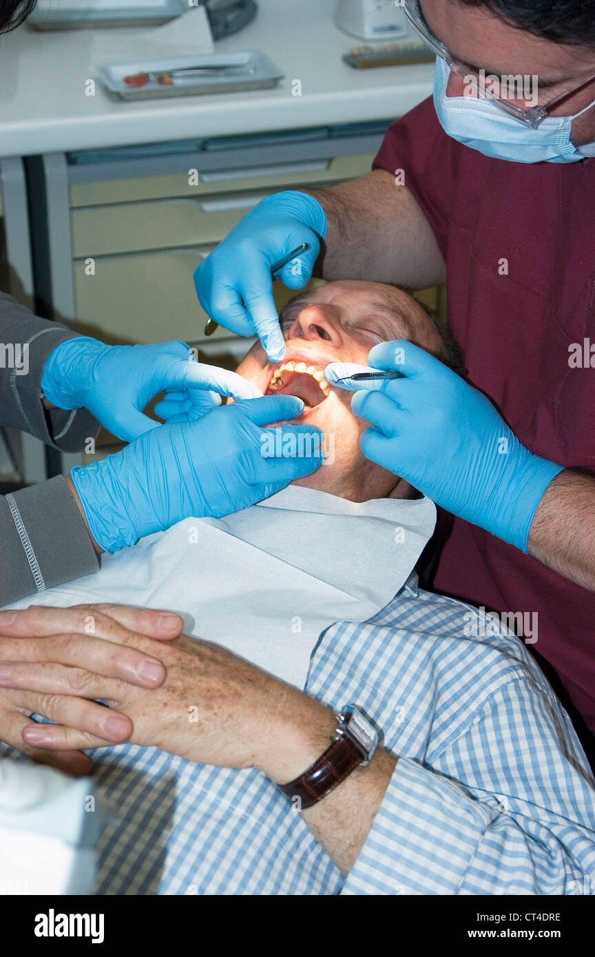DENTAL CARE FOR ELDERLY PERSON Stock Photo Alamy
