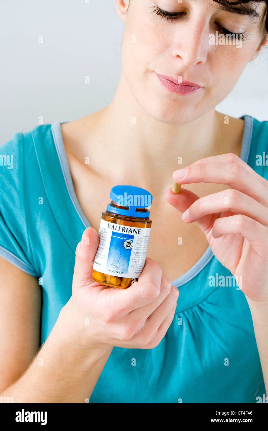 HERBAL MEDICINE, WOMAN Stock Photo Alamy