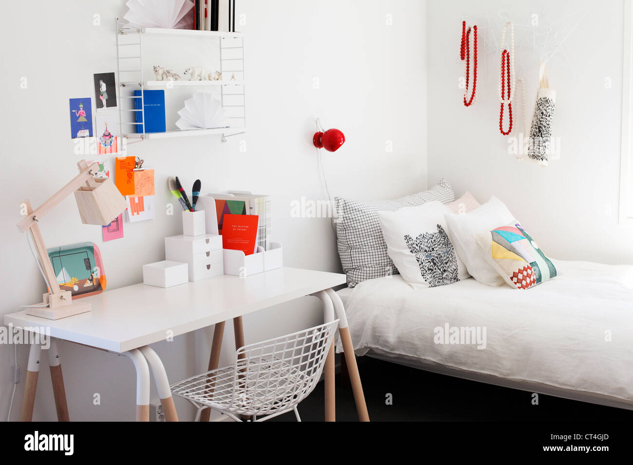 A Girl's room with light colours Stock Photo - Alamy