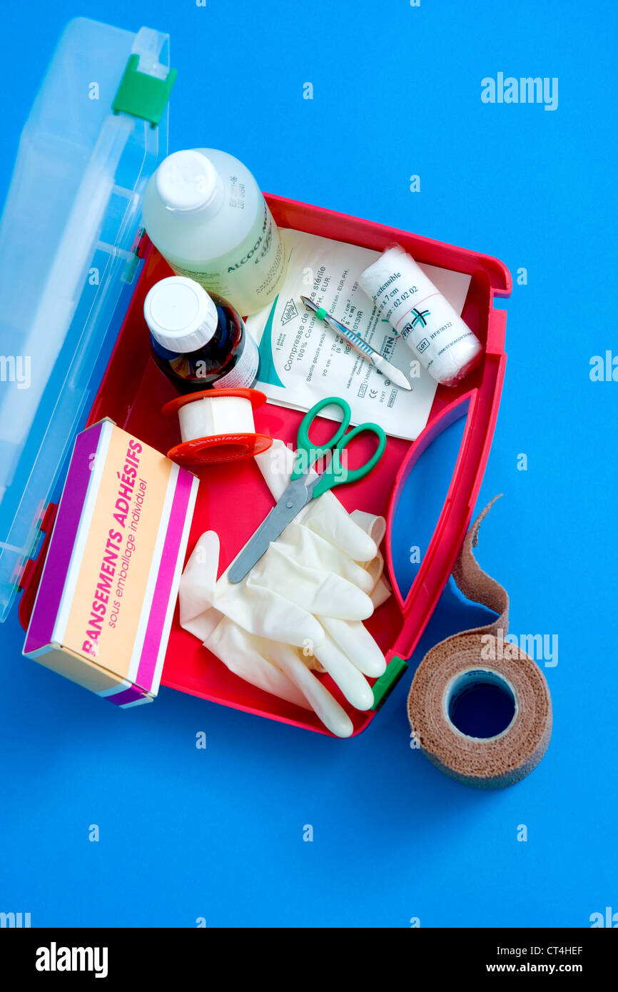 FIRST AID KIT Stock Photo