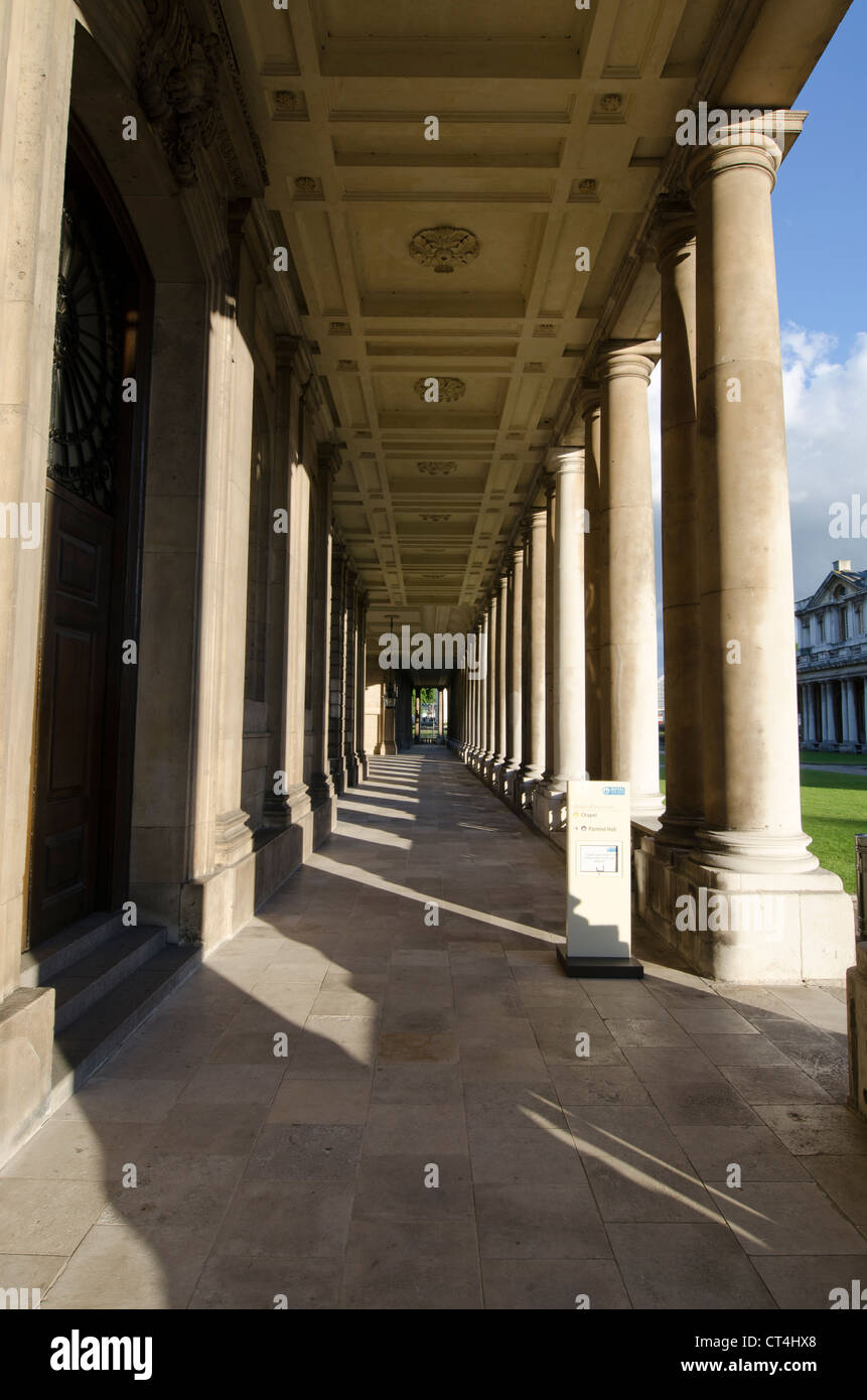 Colonnade Queen Mary Court Old Royal Naval Hospital Greenwich London Uk ...