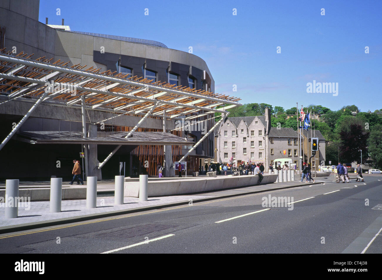Scottish Parliament Building in Holyrood, Edinburgh, Scotland Stock Photo
