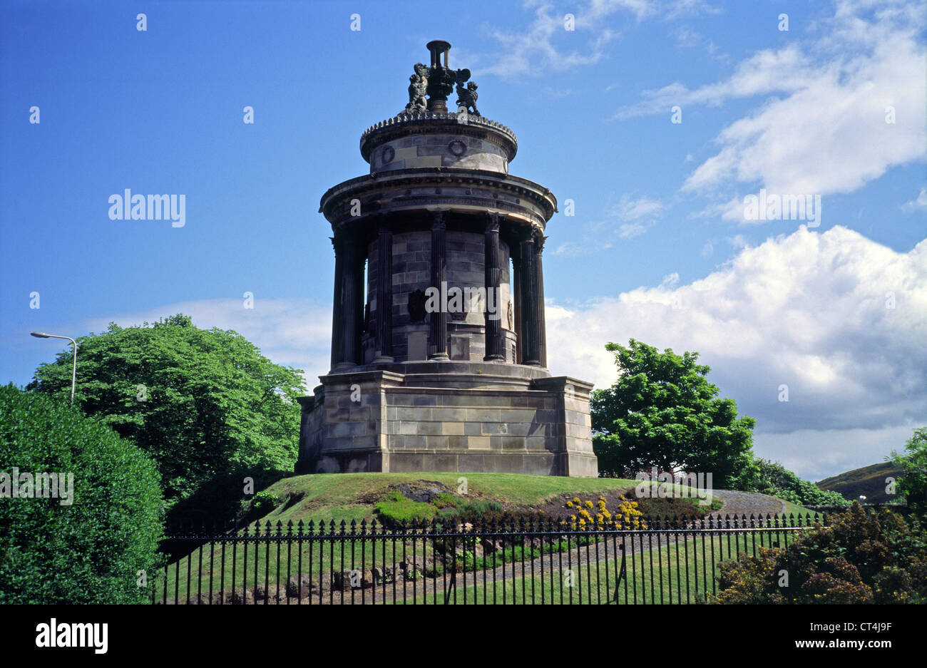 Burns Monument, Edinburgh, Scotland built in 1830/1 by Thomas Hamilton Stock Photo