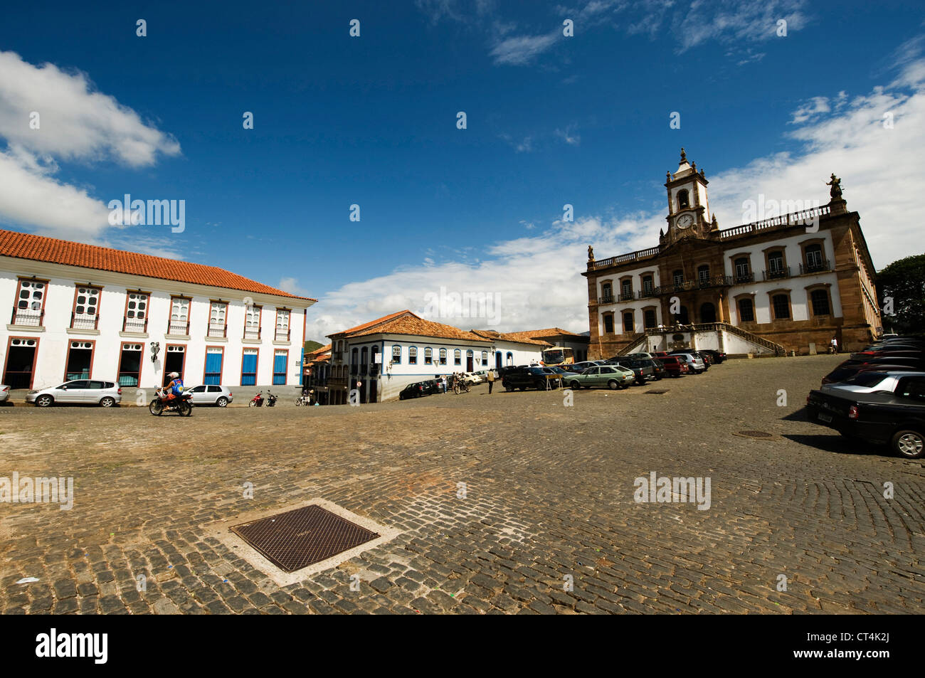 Brazil, Minas Gerais, Ouro Preto, Praca Tiradentes, main square Stock Photo