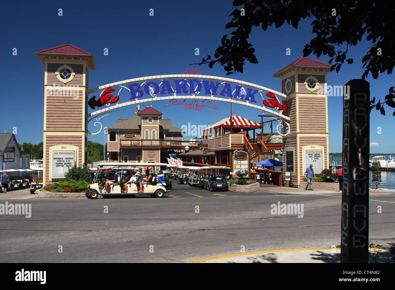 The Boardwalk. PutInBay, South Bass Island, Ohio, USA Stock Photo Alamy