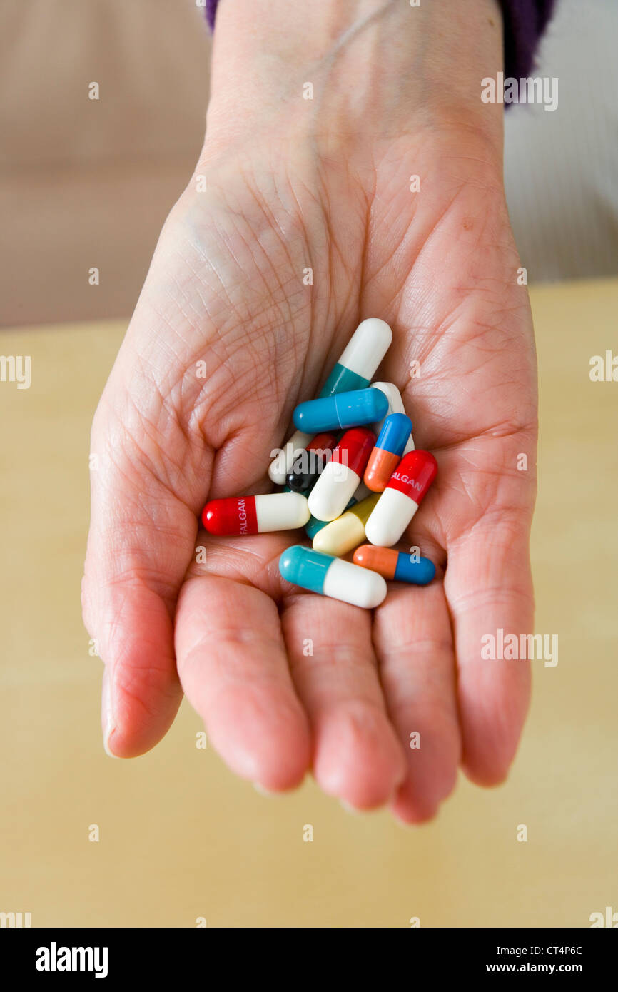 A CAPSULE-FORM DRUG Stock Photo