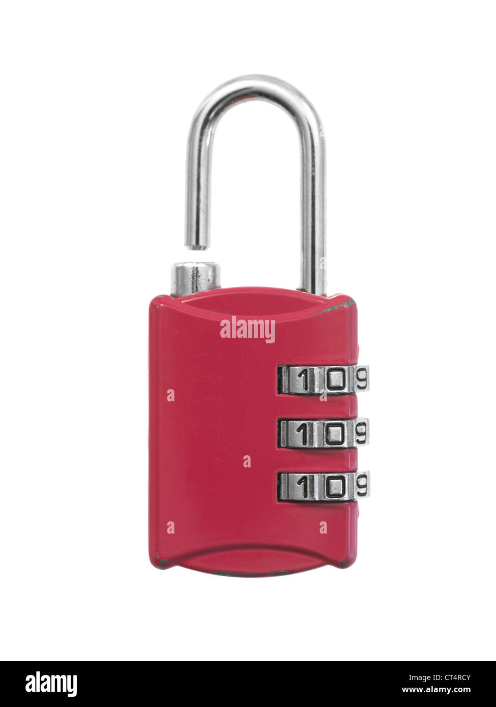 A luggage lock isolated against a white background Stock Photo Alamy