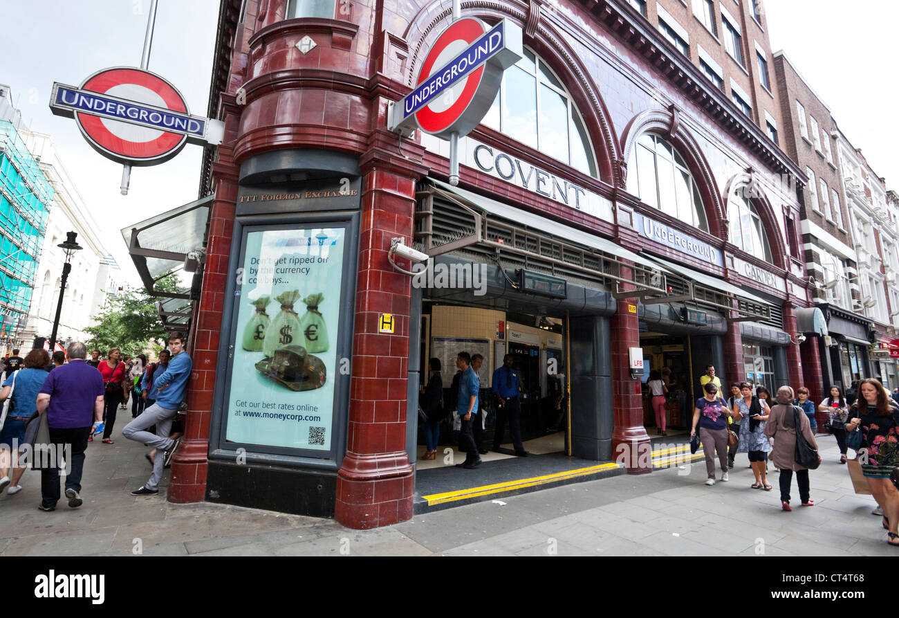 Covent Garden Tube Station, London, England, UK. Stock Photo