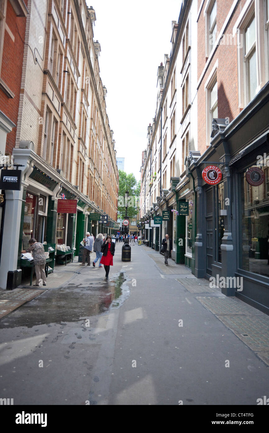 Cecil Court pedestrian street, London, WC2, England, UK Stock Photo