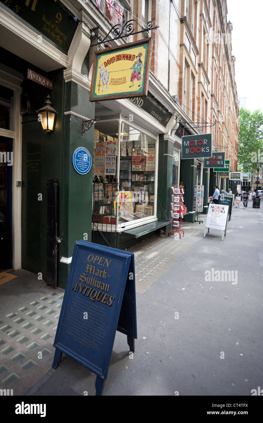 Bookshops, Cecil Court Trader's Association, London, WC2, England, UK Stock Photo