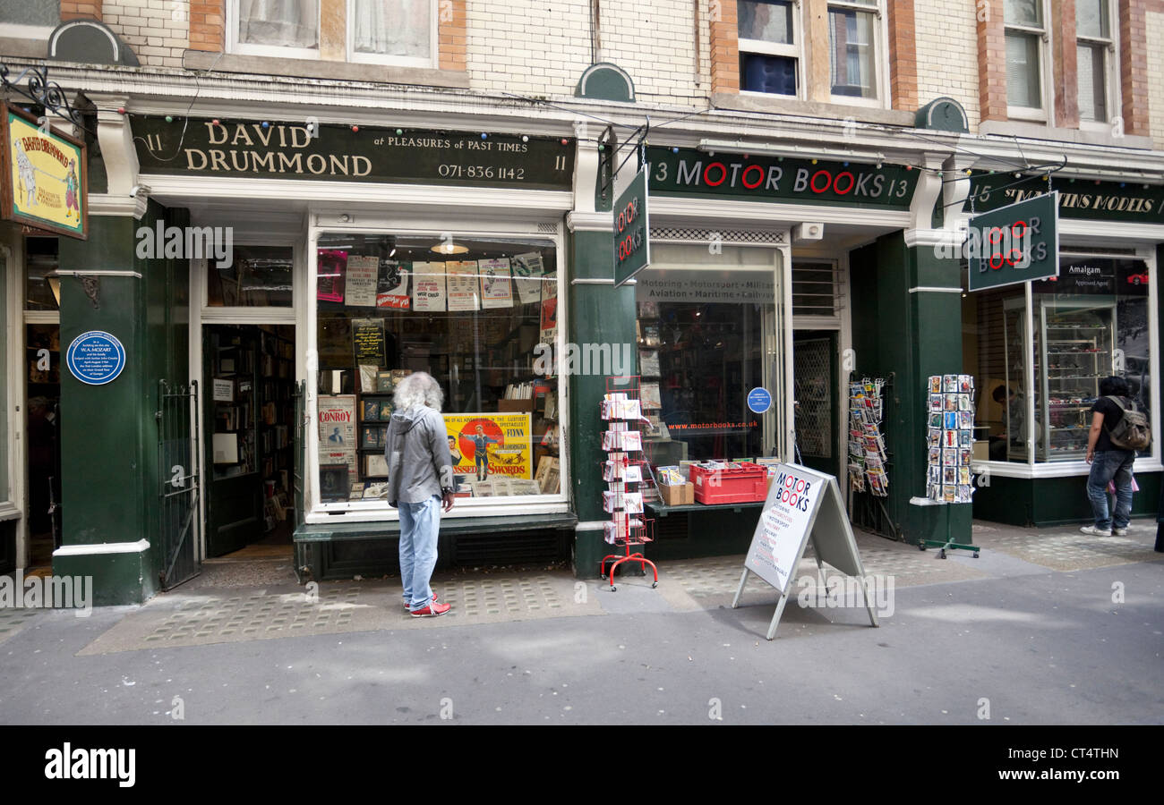 Cecil Court Trader's Association row of book shops, London, England, UK Stock Photo