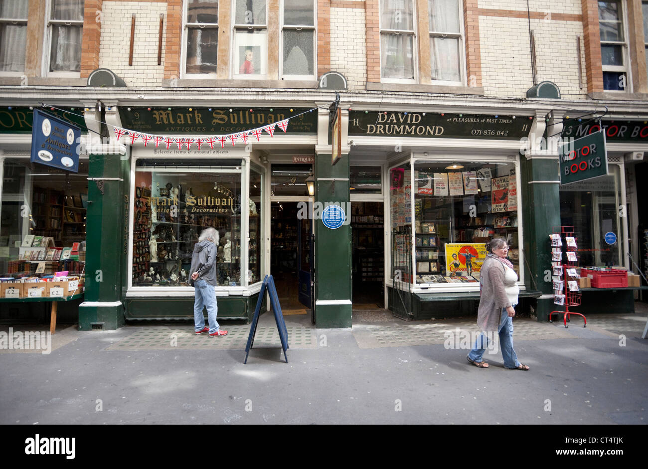 Cecil Court Trader's Association row of book shops, London, England, UK Stock Photo