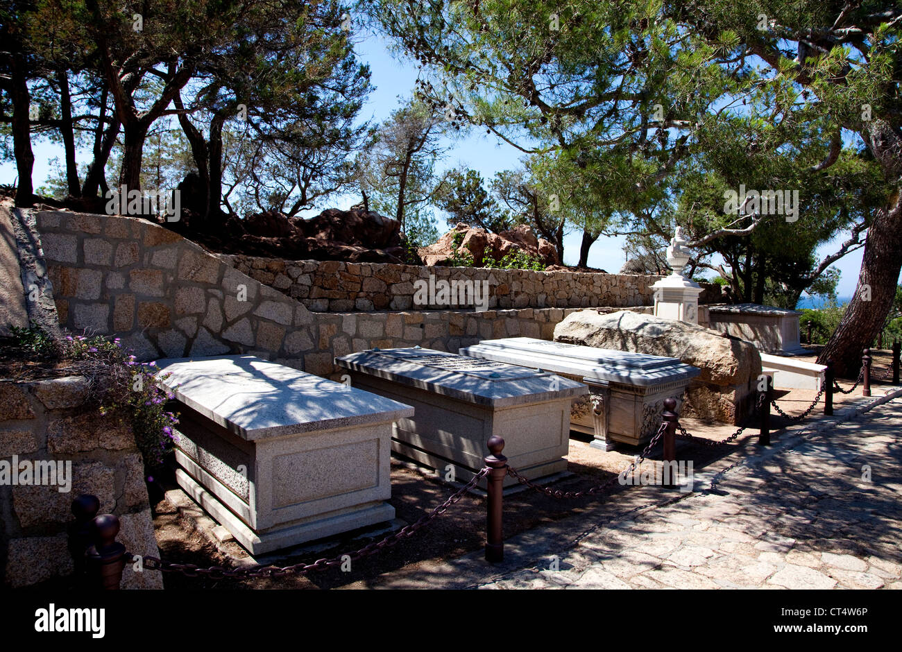 Cemetery At The House Of Giuseppe Garibaldi Caprera Archipelago Of La Maddalena Sardegna Italia Sardinia Italy Stock Photo Alamy