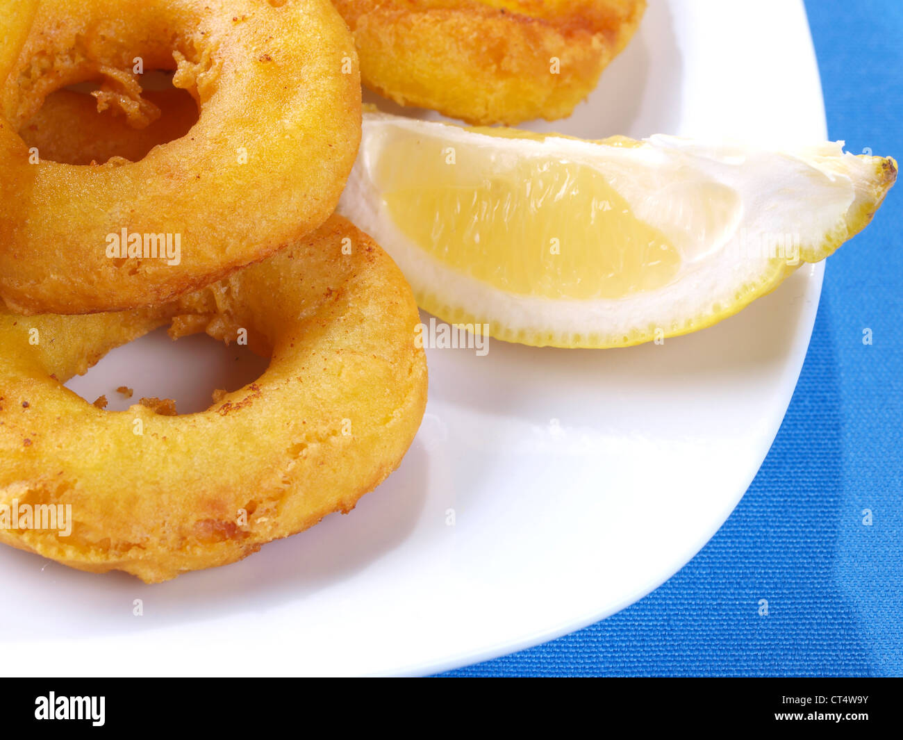 Calamares a la romana – Fried Calamari Stock Photo