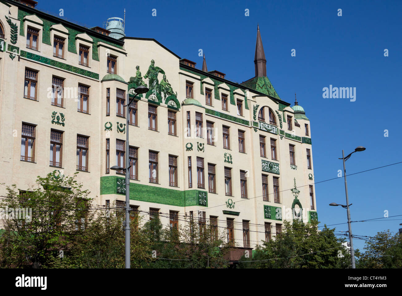 Belgrade city center in Serbia Moskva hotel Stock Photo