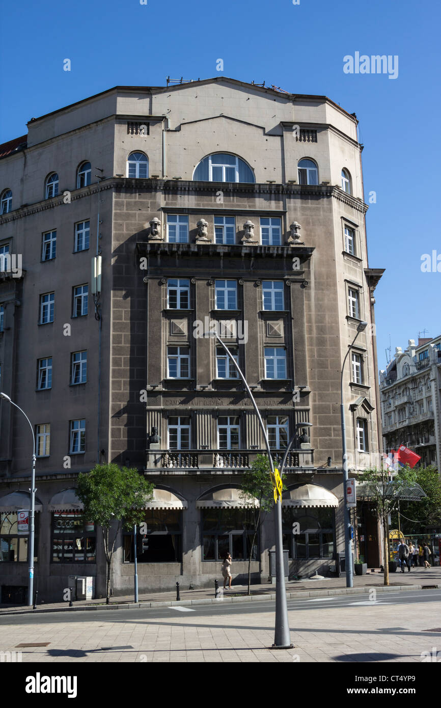 Belgrade city center in Serbia Moskva hotel Stock Photo